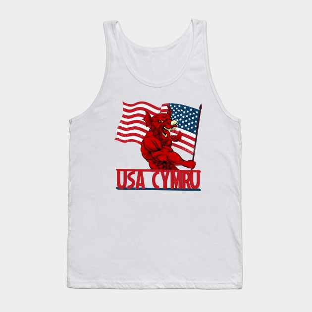 Born in the USA Welsh Roots Tank Top by Teessential